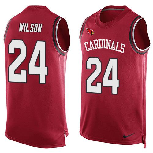 Nike Cardinals #24 Adrian Wilson Red Team Color Men's Stitched NFL Limited Tank Top Jersey